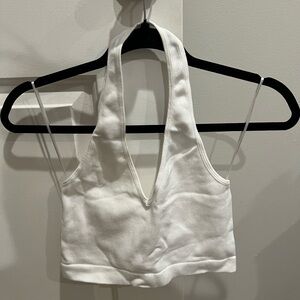 Stretchy White Crop Top
